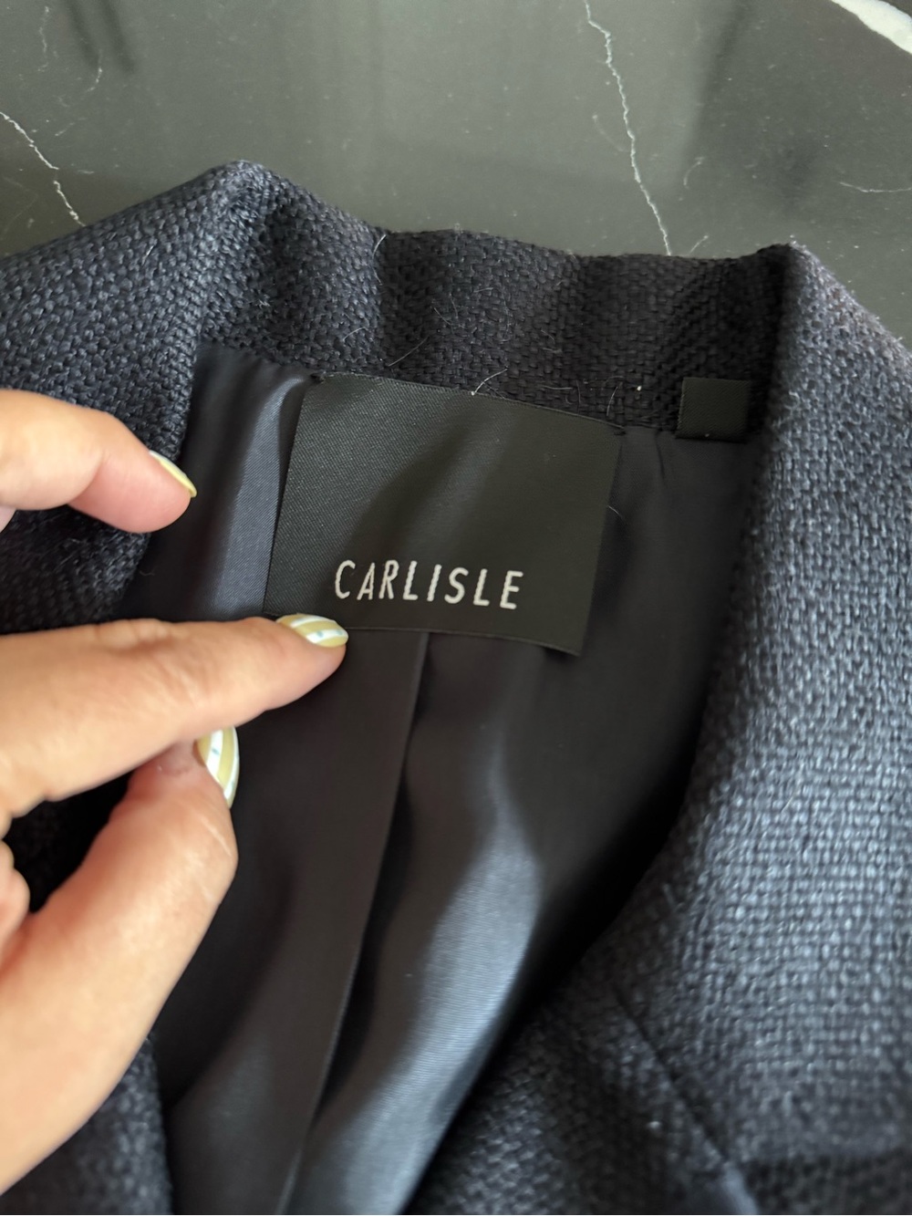 Carlisle Navy Double-Breasted Blazer with Gold Buttons - Picture 4 of 10